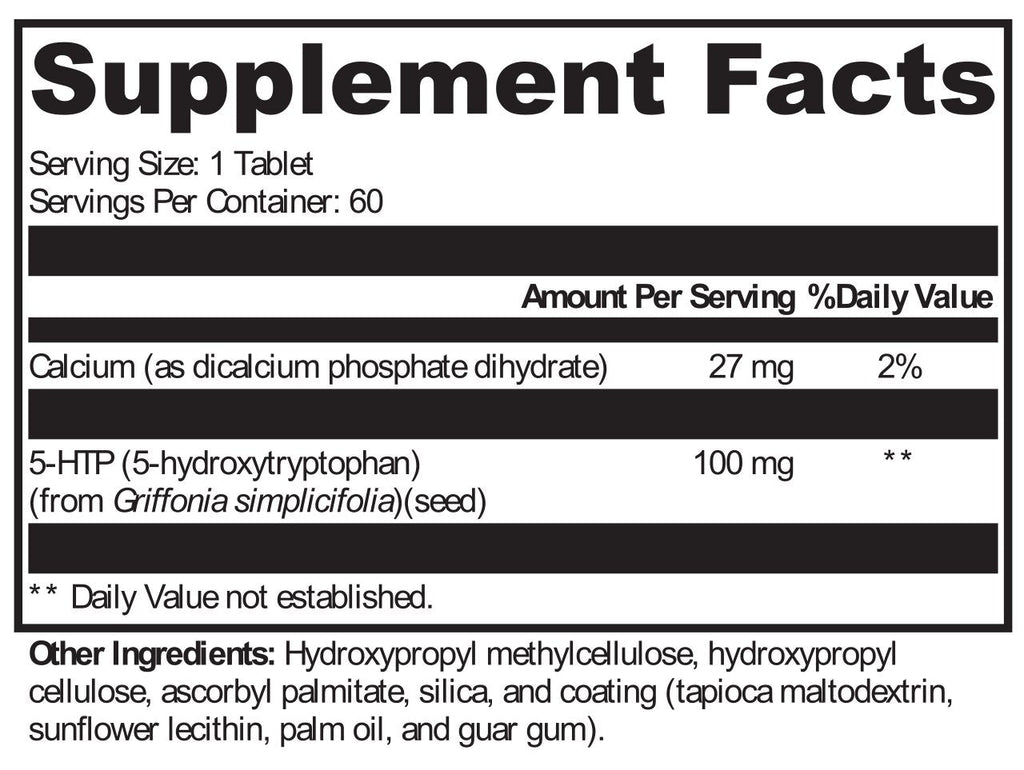 XYMOGEN®, 5-HTP CR 60 Tablets Ingredients