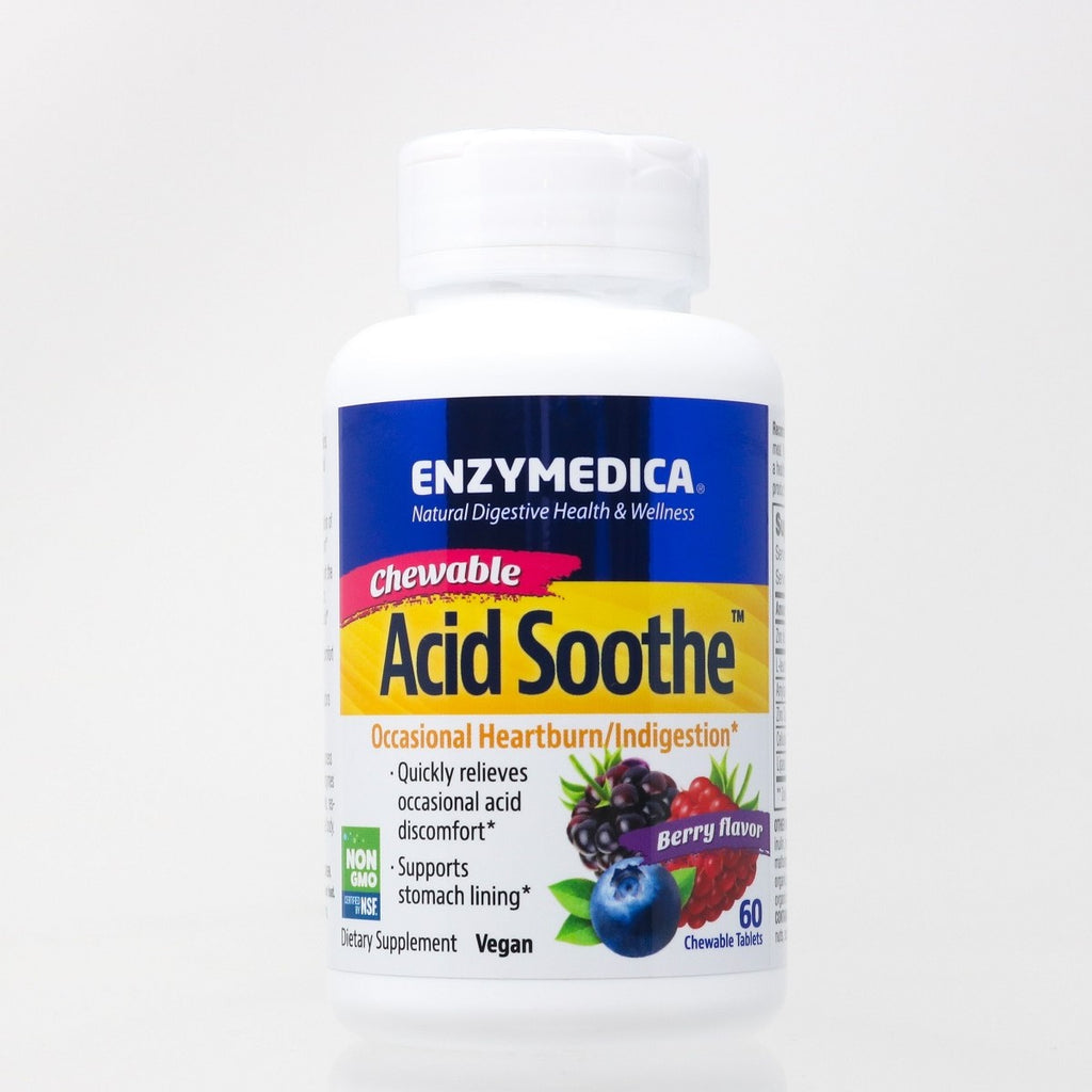 Enzymedica, Acid Soothe Chewable Berry 60 Tablets