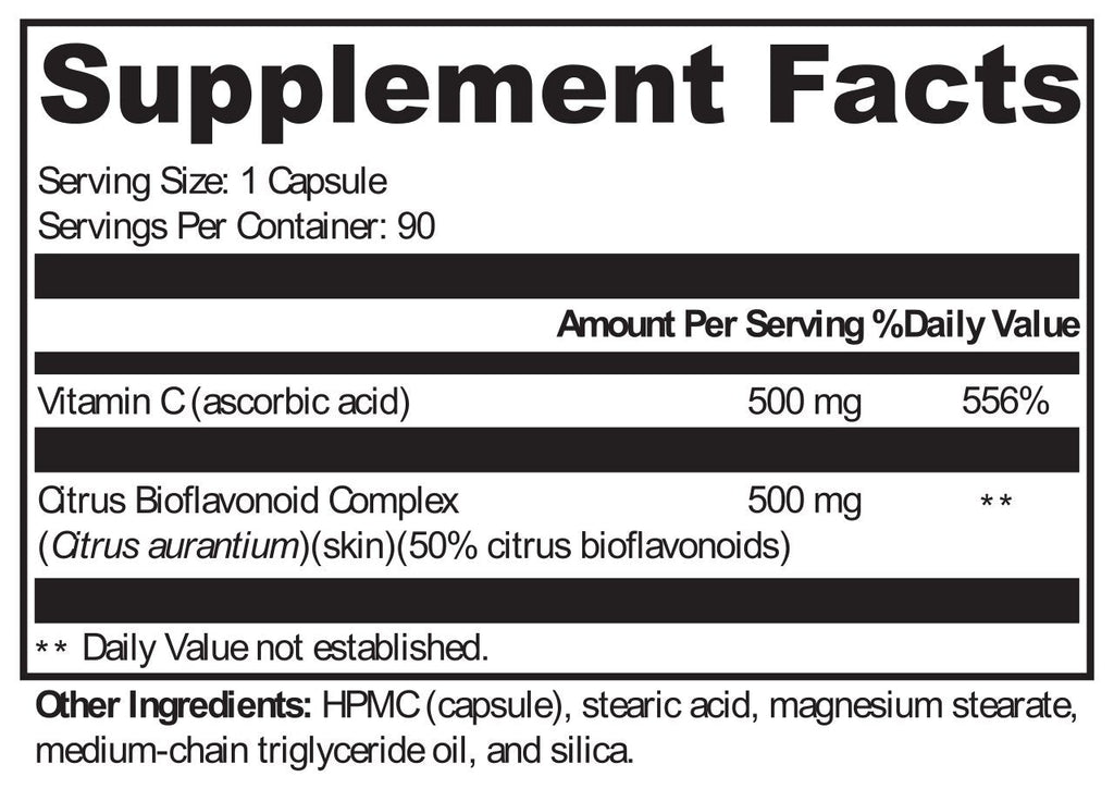 XYMOGEN, Bio C 1:1™ 90 Capsules Ingredients