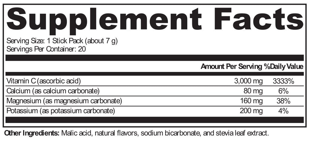 XYMOGEN, Buffered C Powder Fruit Punch 20 Servings Ingredients