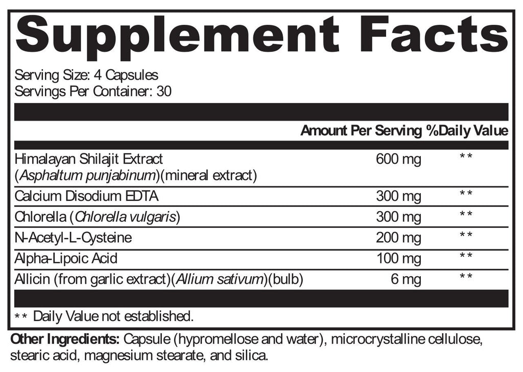 XYMOGEN, CheleX™ 120 Capsules Ingredients