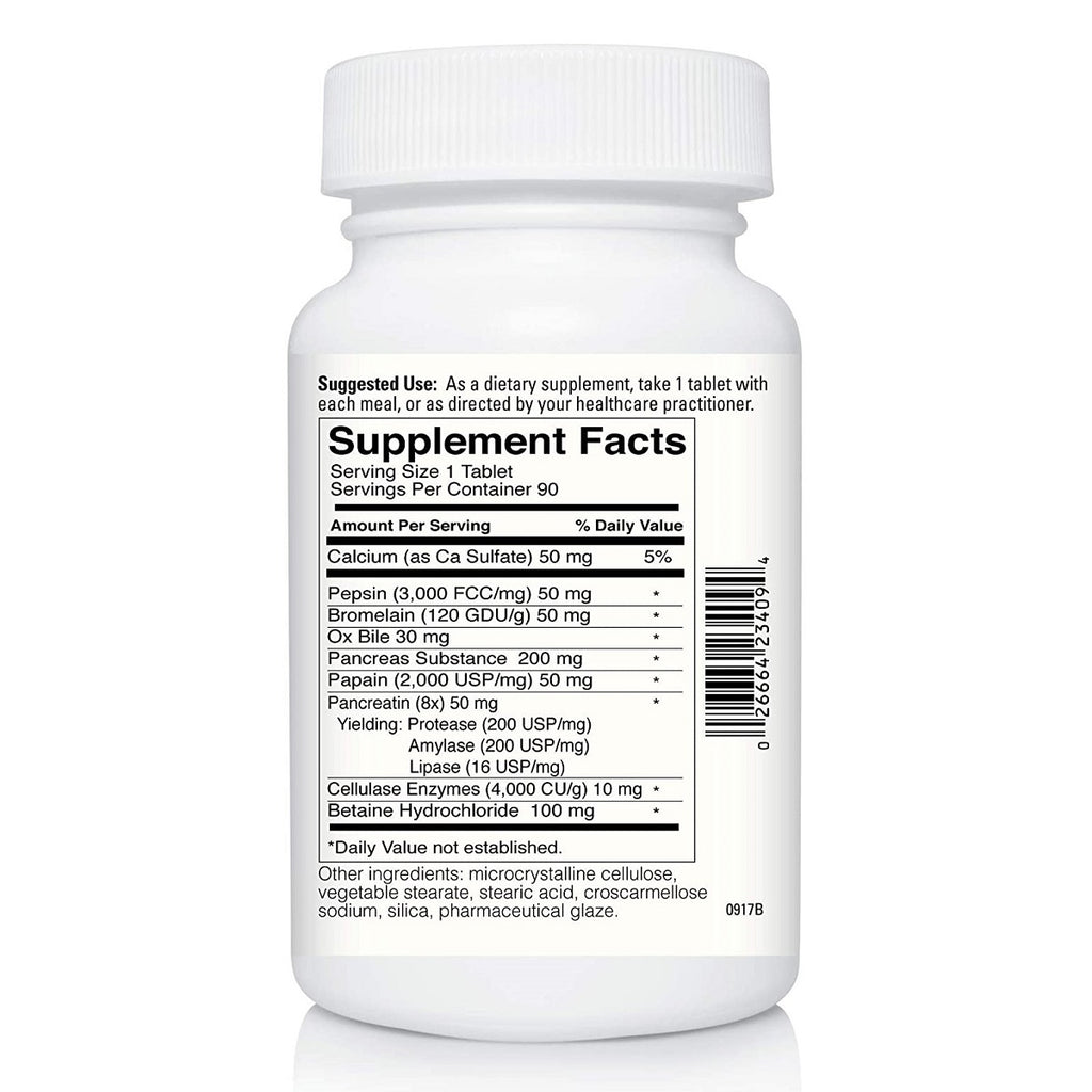 DaVinci Labs, All-Zyme 90 Tablets Ingredients