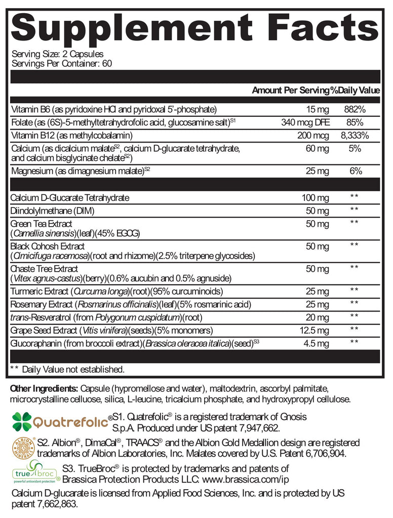 Protocols For Health, Fem-Balance 120 Veg Capsules Ingredients
