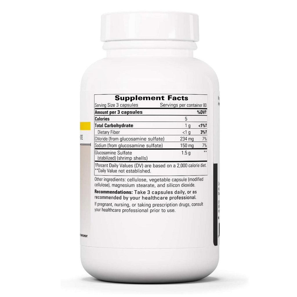 Integrative Therapeutics, Glucosamine Sulfate 240 Veg Capsules Ingredients