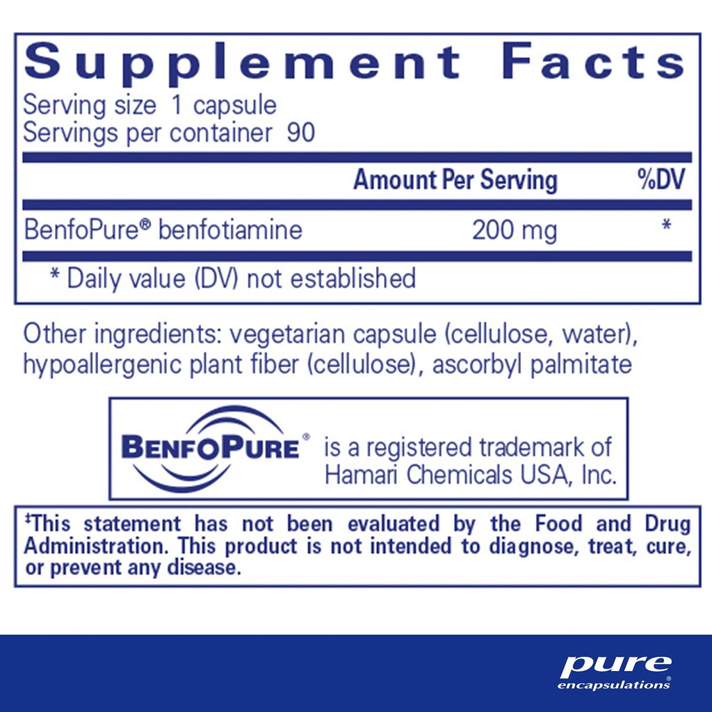 Pure Encapsulations, BenfoMax 90 Capsules Ingredients