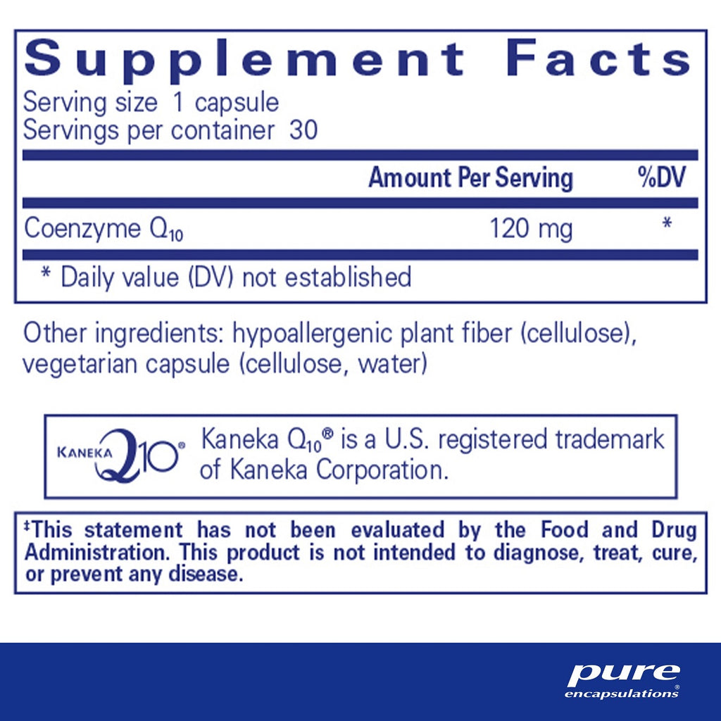 Pure Encapsulations, CoQ10 - 120 mg Ingredients