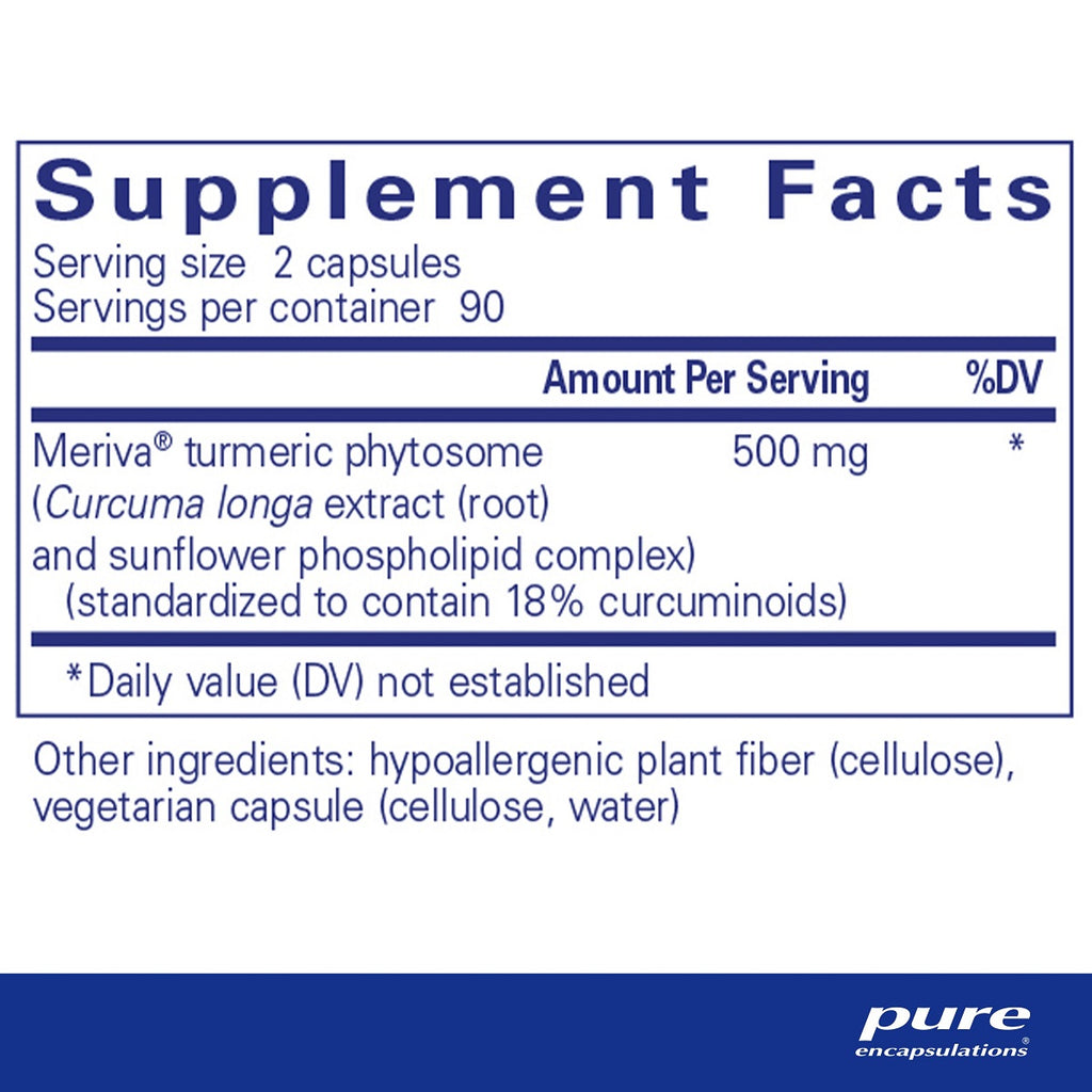 Pure Encapsulations, CurcumaSorb 180 Capsules Ingredients