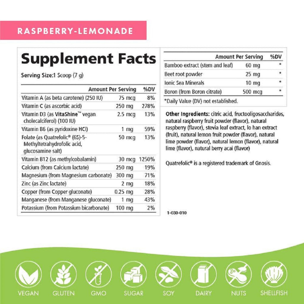 Pure Essence, Ionic-Fizz™ Calcium Plus™ Raspberry-Lemonade Flavor Ingredients