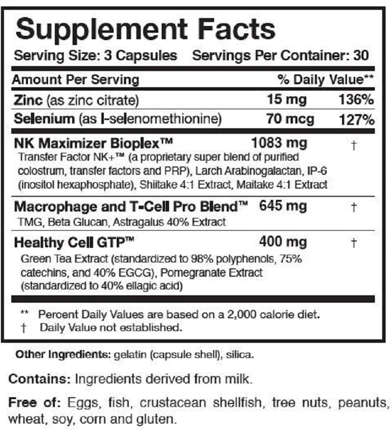 Researched Nutritionals | Transfer Factor Multi-Immune™ | Ingredients