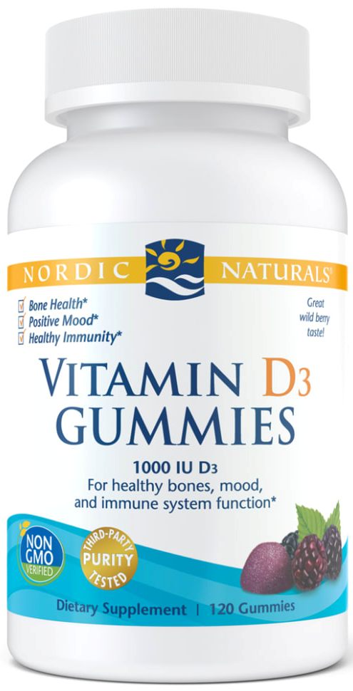 Nordic Naturals | Vitamin D3 Gummies (Wild Berry) | 60 - 120 Gummies - 120 Gummies