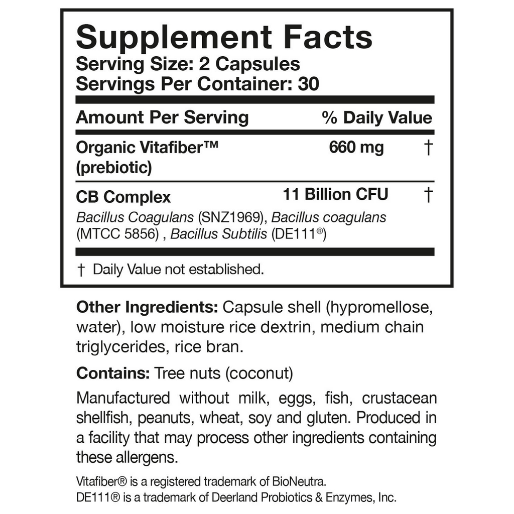 Researched Nutritionals | CoreBiotic | Ingredients