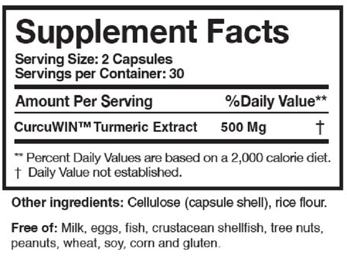 Researched Nutritionals, Curcumin Pure™ Ingredients