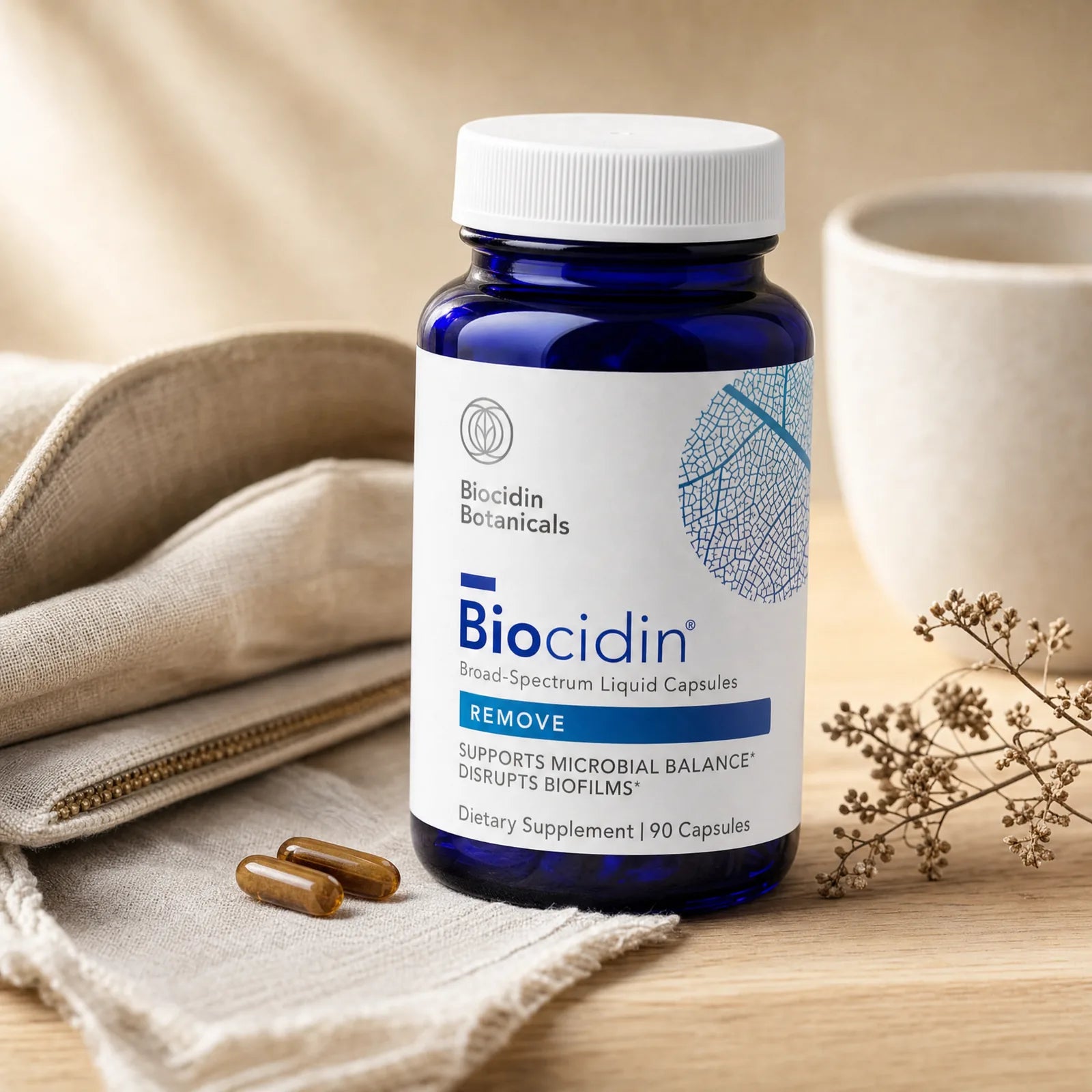 Biocidin Capsules travel-friendly liquid capsules in a daily wellness routine