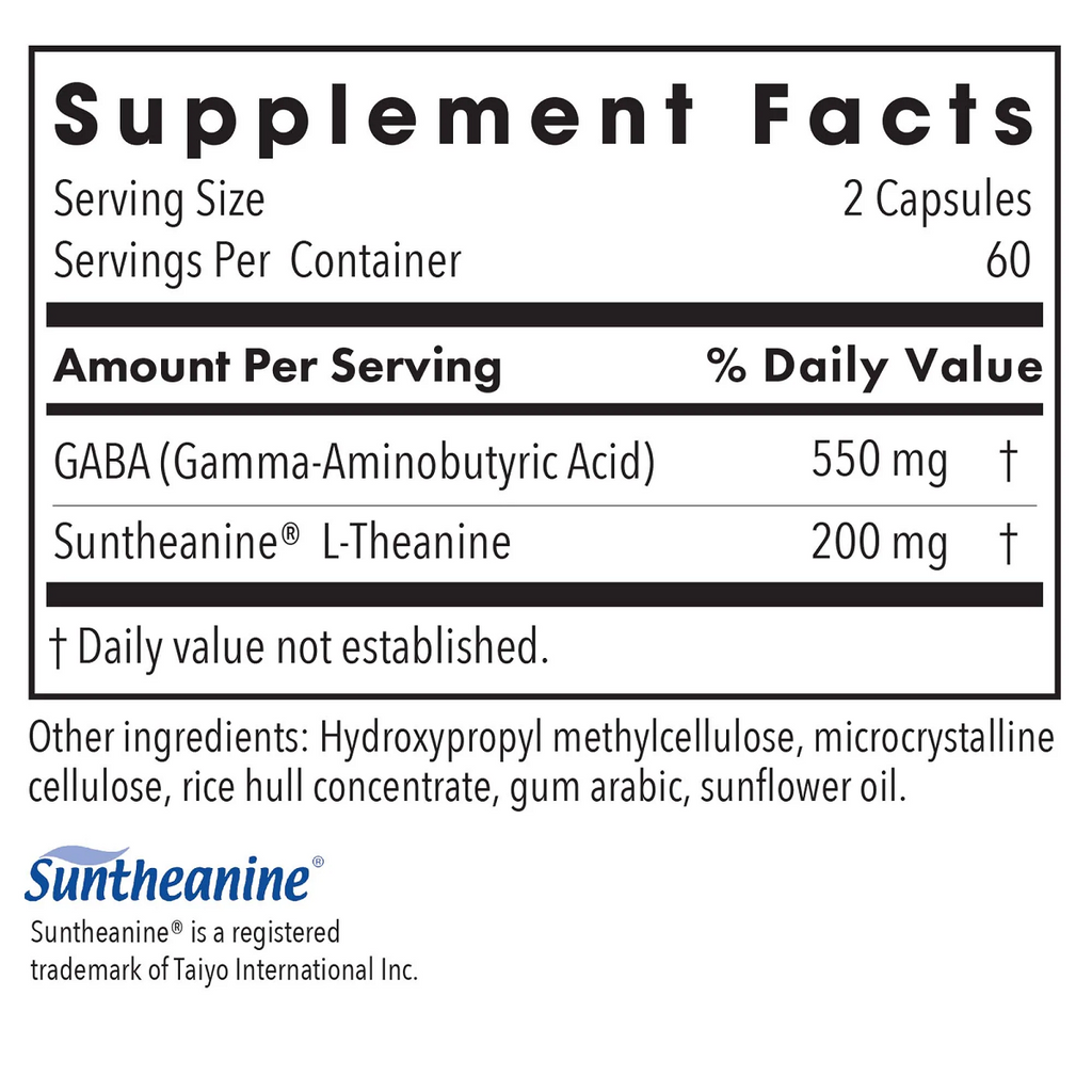 Allergy Research Group, 200 mg of Zen  120 Veg Capsules Ingredients