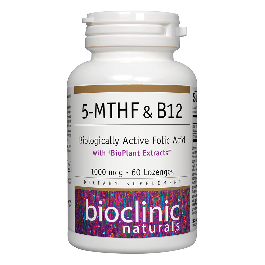 Bioclinic Naturals, 5-MTHF & B12 60 Lozenges