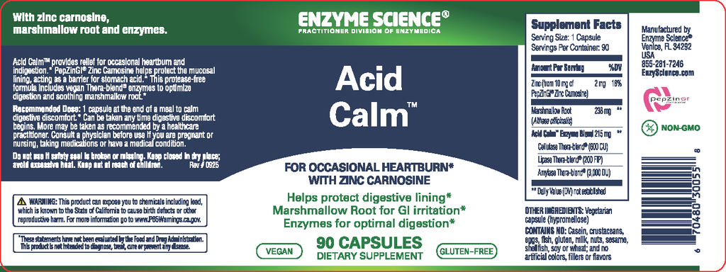 Enzyme Science, Acid Calm 90 Capsules Specs