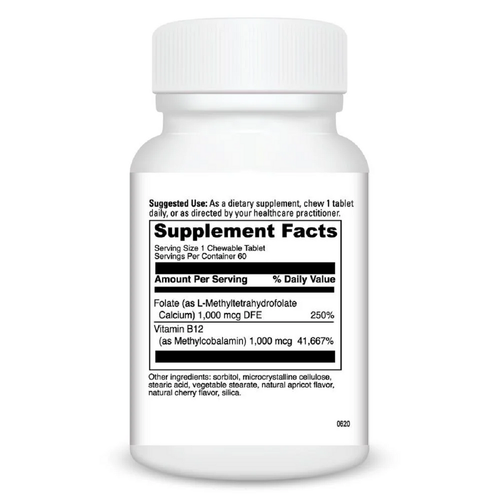 DaVinci Labs, Active Folate B12 Chewable 60 Tablets Ingredients