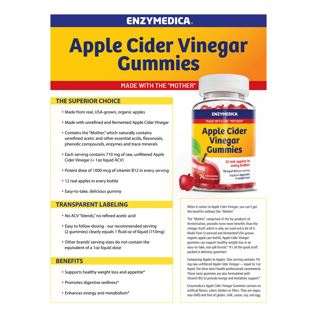 Enzymedica, Apple Cider Vinegar Gumm