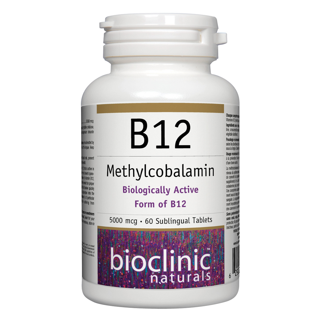 Bioclinic Naturals, B12 Methylcobalamin 5000 mcg 60 lozenges