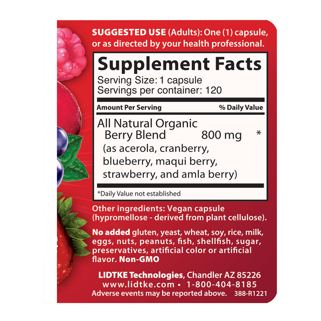 Lidtke, Berry C 120 Capsules Ingredients