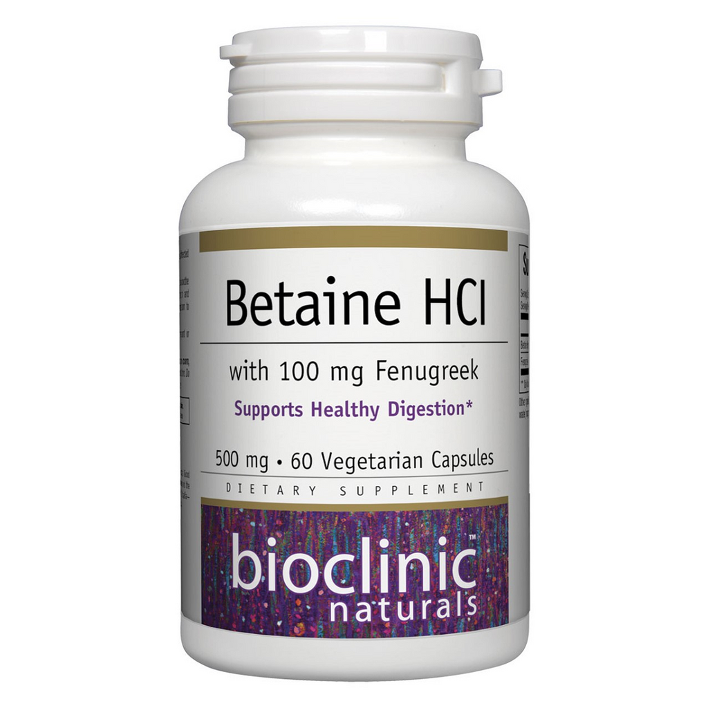 Bioclinic Naturals, Betaine HCL with Fenugreek 60 Veg Caps