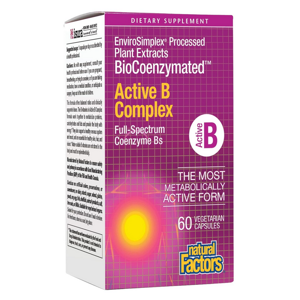 Natural Factors, BioCoenzymated™ Active B Complex 60 Vegetarian Capsules