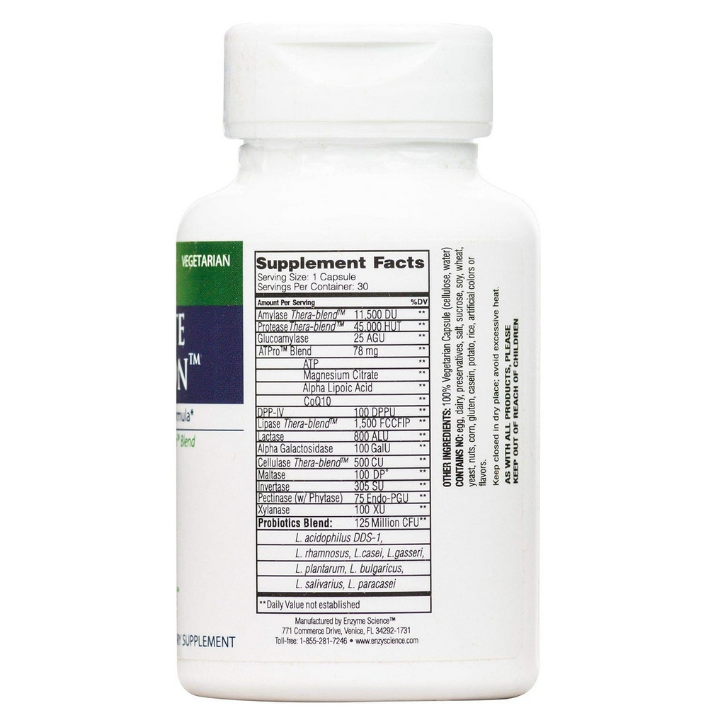 Enzyme Science, Complete Digestion 30 Capsules Ingredients