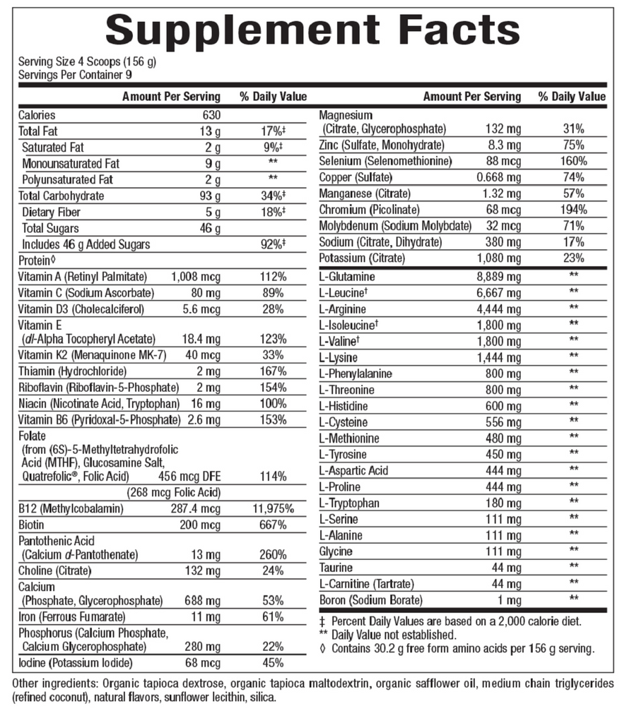 Bioclinic Naturals, ElementAll Biological Diet Chocolate 9 Servings Ingredients