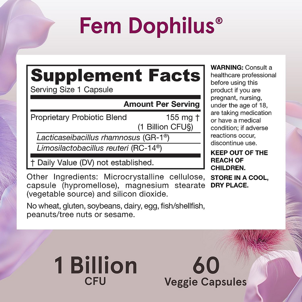 Jarrow Formulas, Fem-Dophilus 60 Capsules Ingredients