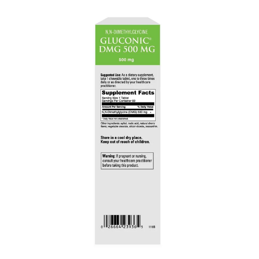 DaVinci Labs, Gluconic DMG 500 mg 60 Tablets Ingredients