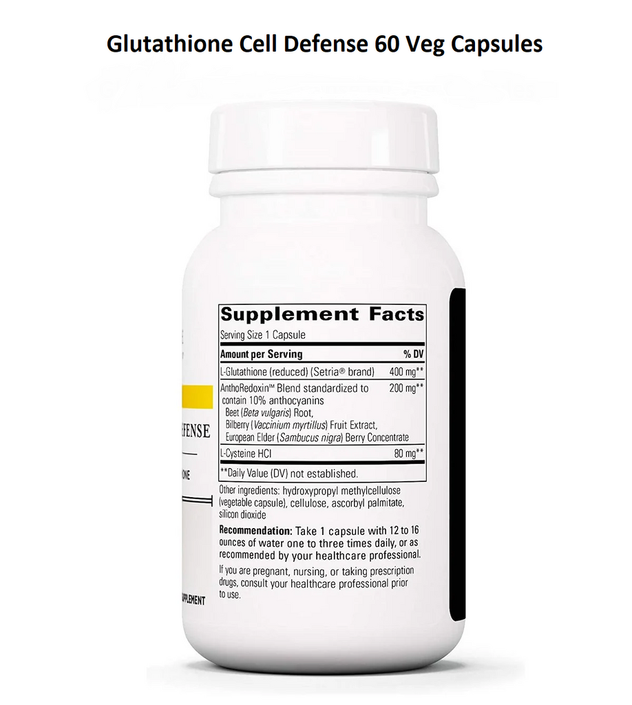 Integrative Therapeutics, Glutathione Cell Defense 60 Veg Capsules Ingredients