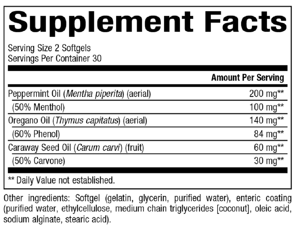 Bioclinic Naturals, IB Care 60 Enteric Coated Softgels Ingredients