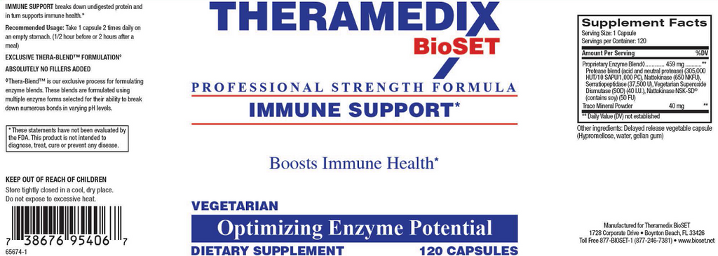 Theramedix BioSet, Immune Support Ingredients