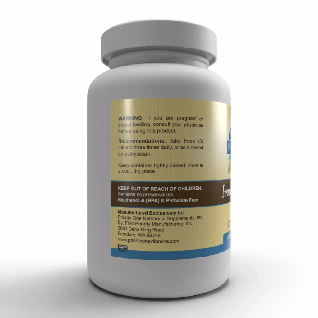 Priority One, Immuno Plus 90 Tablets Specs