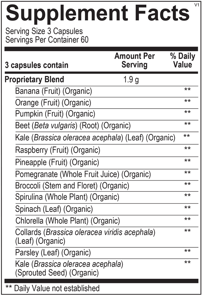Ortho Molecular, Indigo Greens 180 Capsules Ingredients