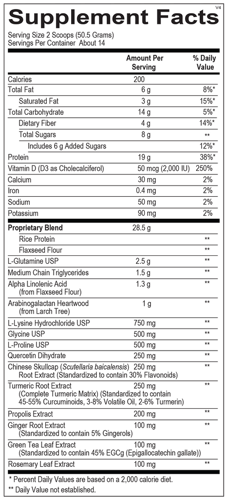 Ortho Molecular, InflammaCORE® Vanilla Chai 14 Servings Ingredients