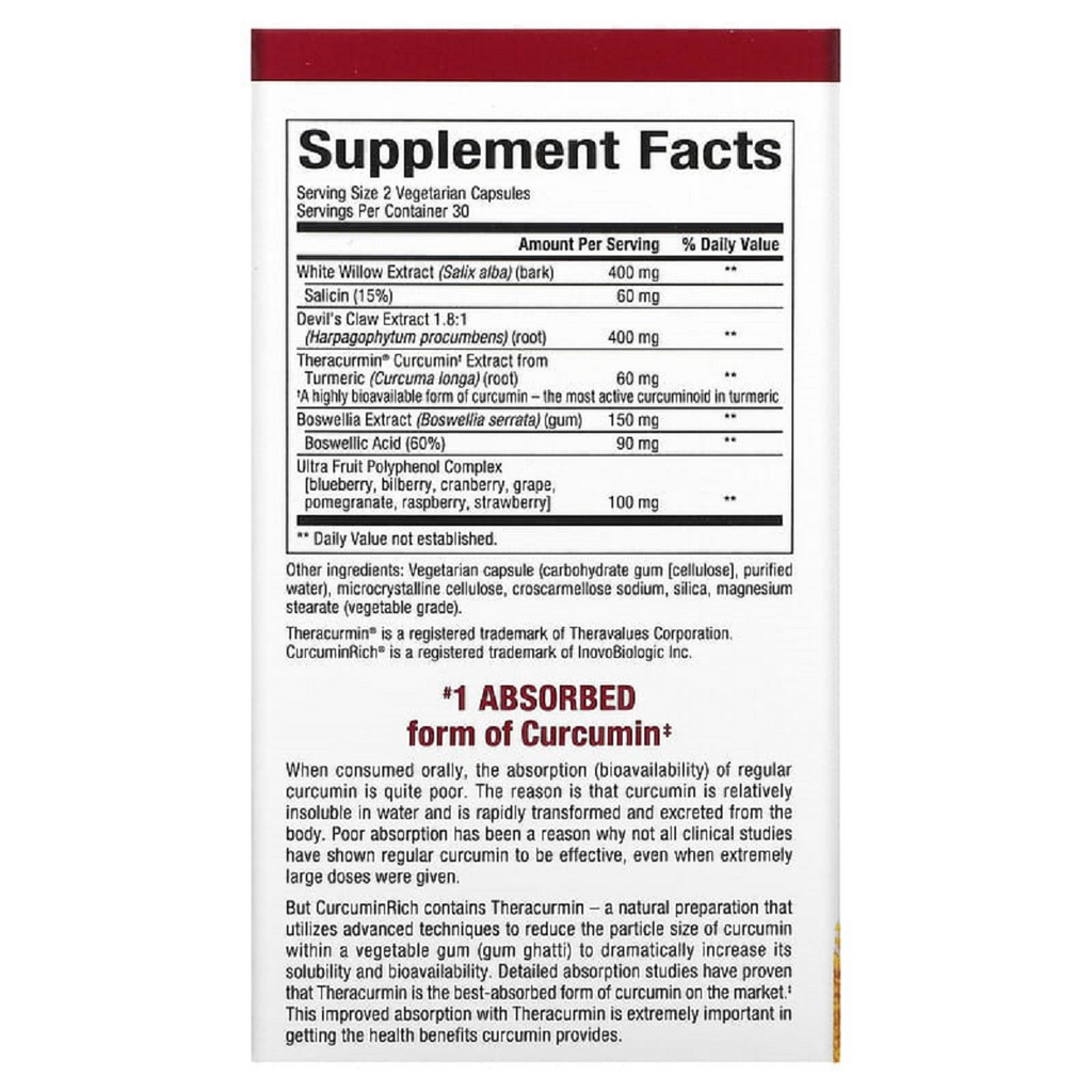 Natural Factors, Joint Curcumizer™ CurcuminRich 60 Vegetarian Capsules Ingredients