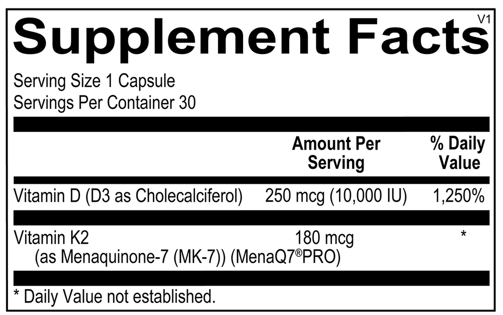 Ortho Molecular, K-FORCE MAX 30 Capsules Ingredients