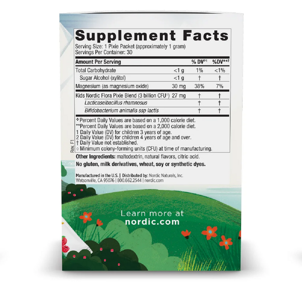 Nordic Naturals, Kids Probiotic Pixies (Mixed Berry) 30 Packets Ingredients