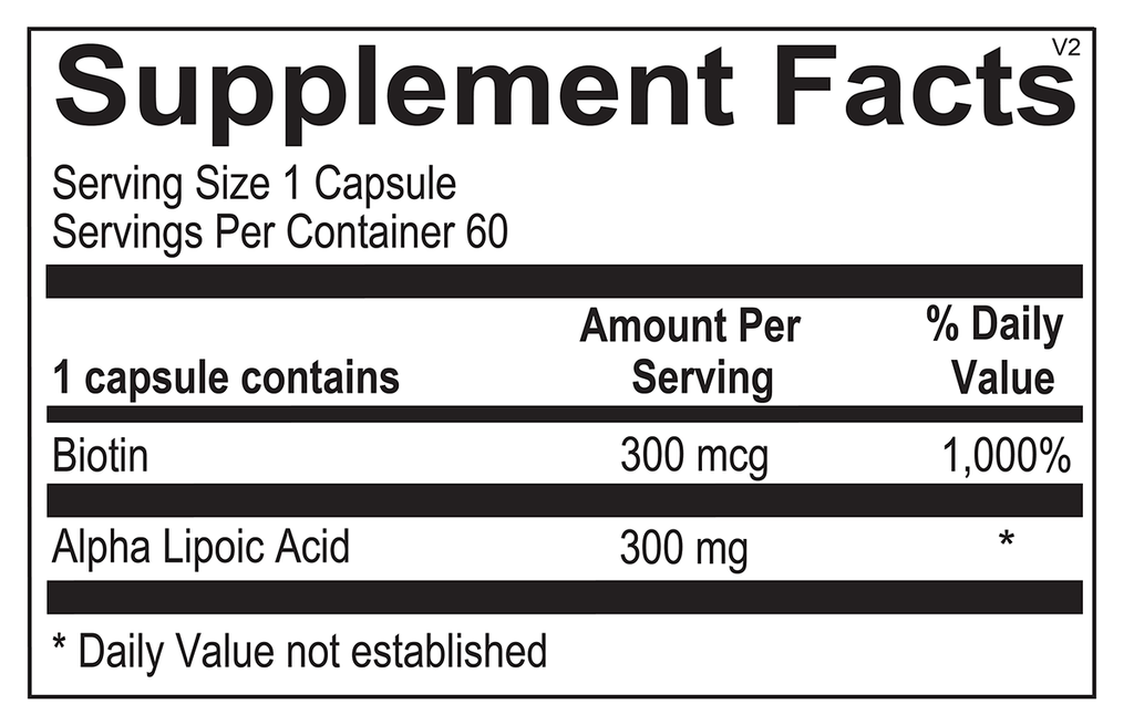 Ortho Molecular, Lipoic Acid 300mg 60 Capsules Ingredients
