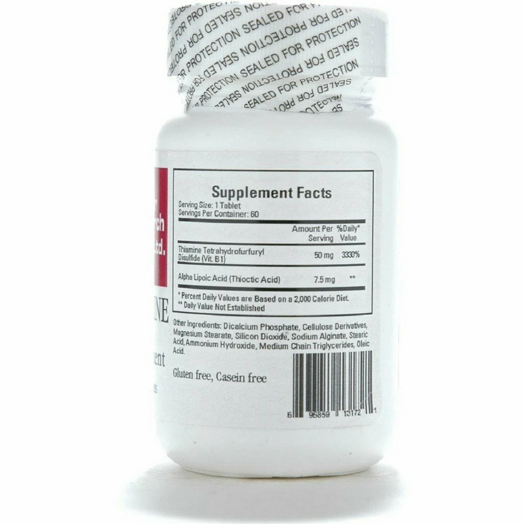 Ecological Formulas, Lipothiamine 60 Enteric Coated Tablets Ingredients