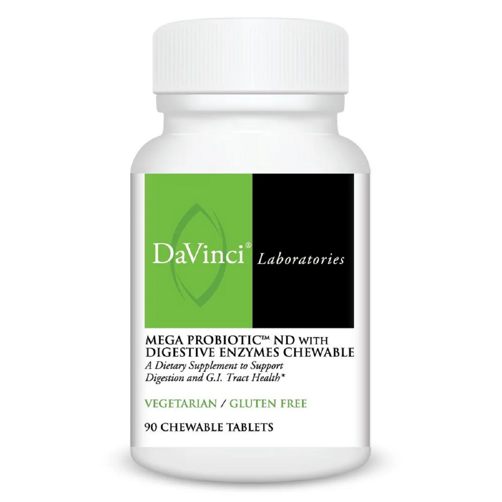 DaVinci Labs, Mega Probiotic ND With Digestive Enzymes Chewable Orange Flavored 90 Tablets