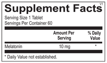 Load image into Gallery viewer, Ortho Molecular, Melatonin 10 mg 60 Tablets Ingredients
