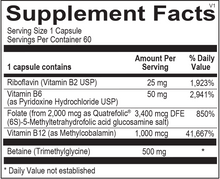 Load image into Gallery viewer, Ortho Molecular, Methyl CpG® 60 Capsules Ingredients
