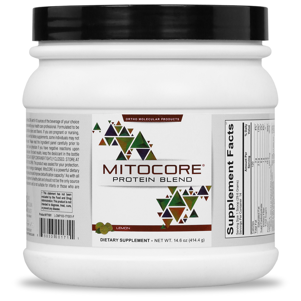 Ortho Molecular, MitoCORE® Protein Blend Lemon 14.6 oz