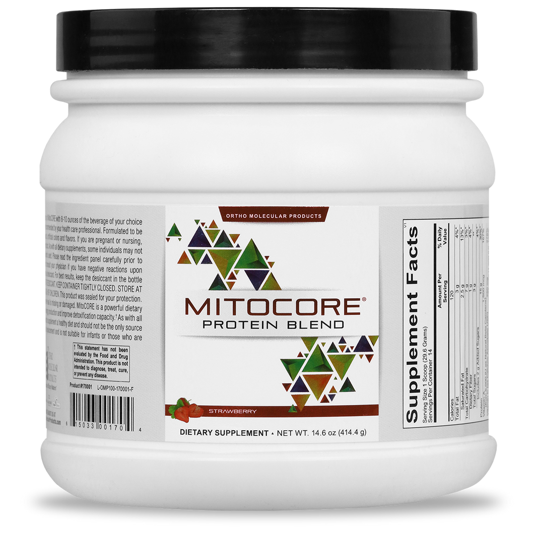 Ortho Molecular, MitoCORE® Protein Blend Strawberry 14.6 oz