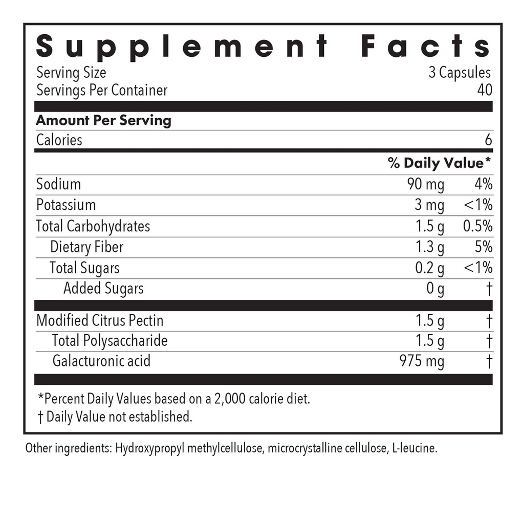 Allergy Research Group, Modified Citrus Pectin 120 Capsules Ingredients