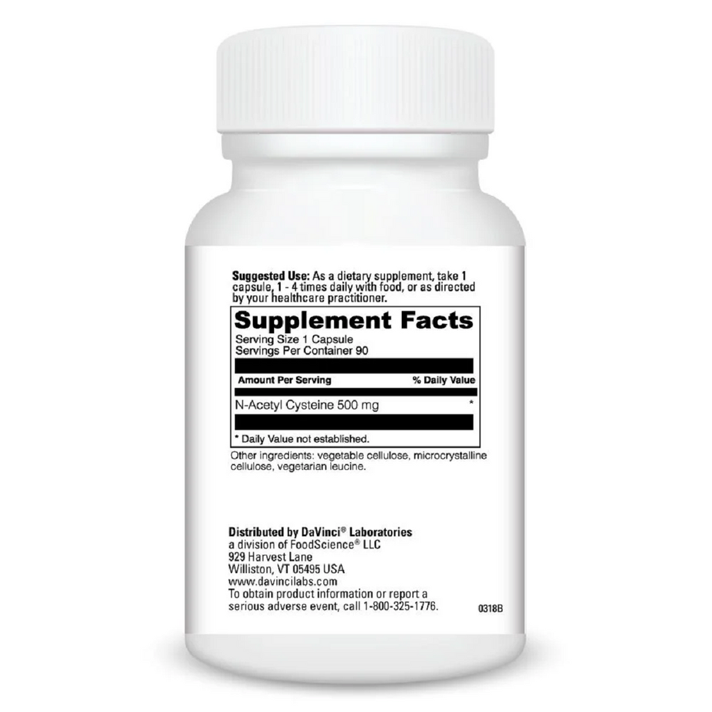 DaVinci Labs, N-Acetyl Cysteine 500 mg 90 Capsules Ingredients