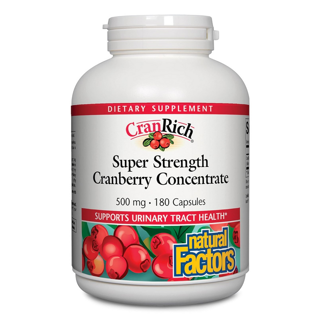 Natural Factors, CranRich Super Strength 500 mg 180 Capsules