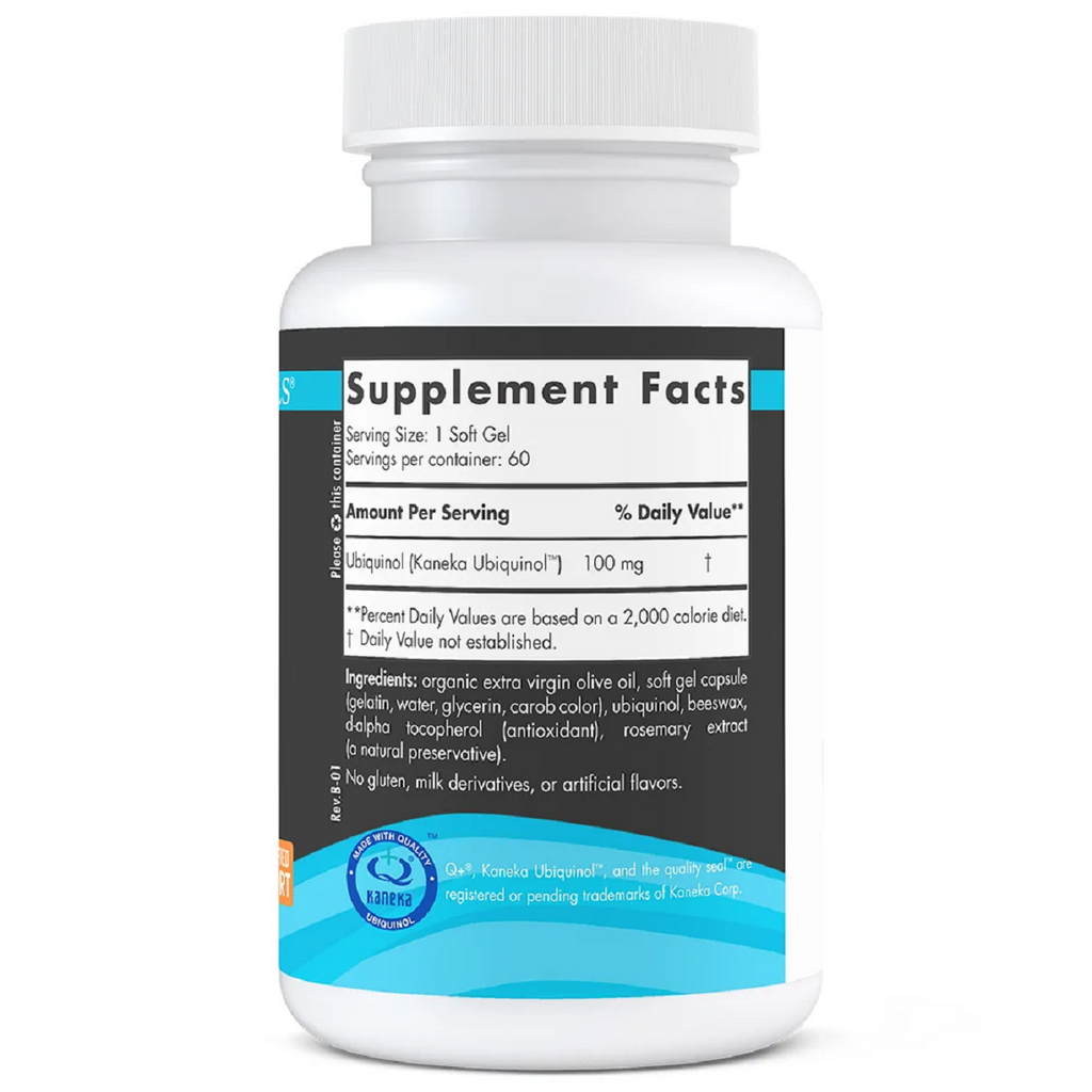 Nordic Naturals, Nordic CoQ10 Ubiquinol Sport 60 Softgels Ingredients